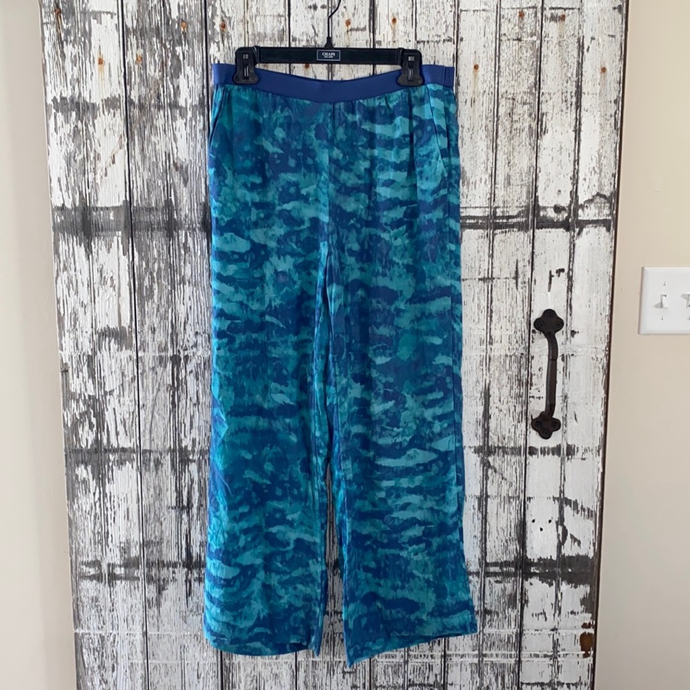 Soft Surroundings haute savoie tie dye wide leg resort pants